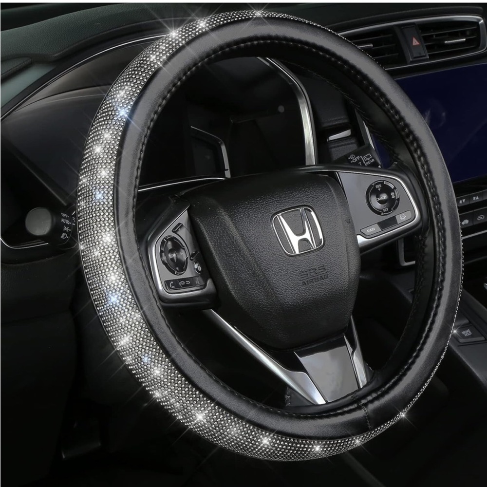 AB crystal steering wheel cover